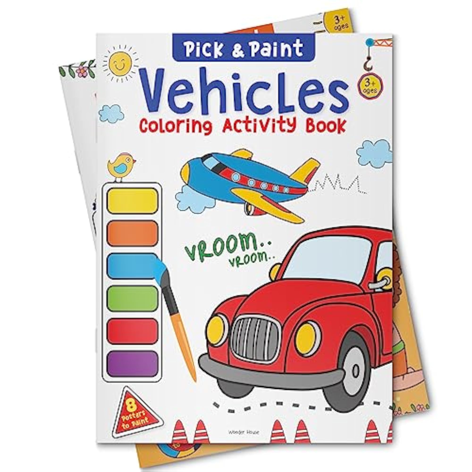 Pick and Paint Coloring Activity Book: Vehicles